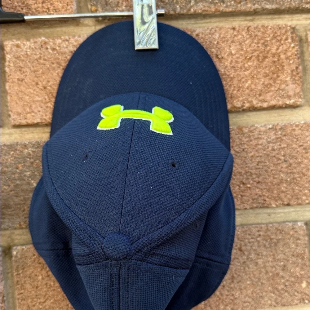 Under Armour Kids' Navy and Neon Green Logo Cap